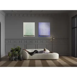 Leinwandbild Flower Boat Lila Weis 80X100Cm