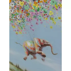 Leinwandbild Flying Elephant In Day 120X160Cm