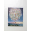 Leinwandbild Flying Elephant At Night 80X100Cm