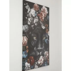 Leinwandbild Night Leo In Flower 90X140Cm