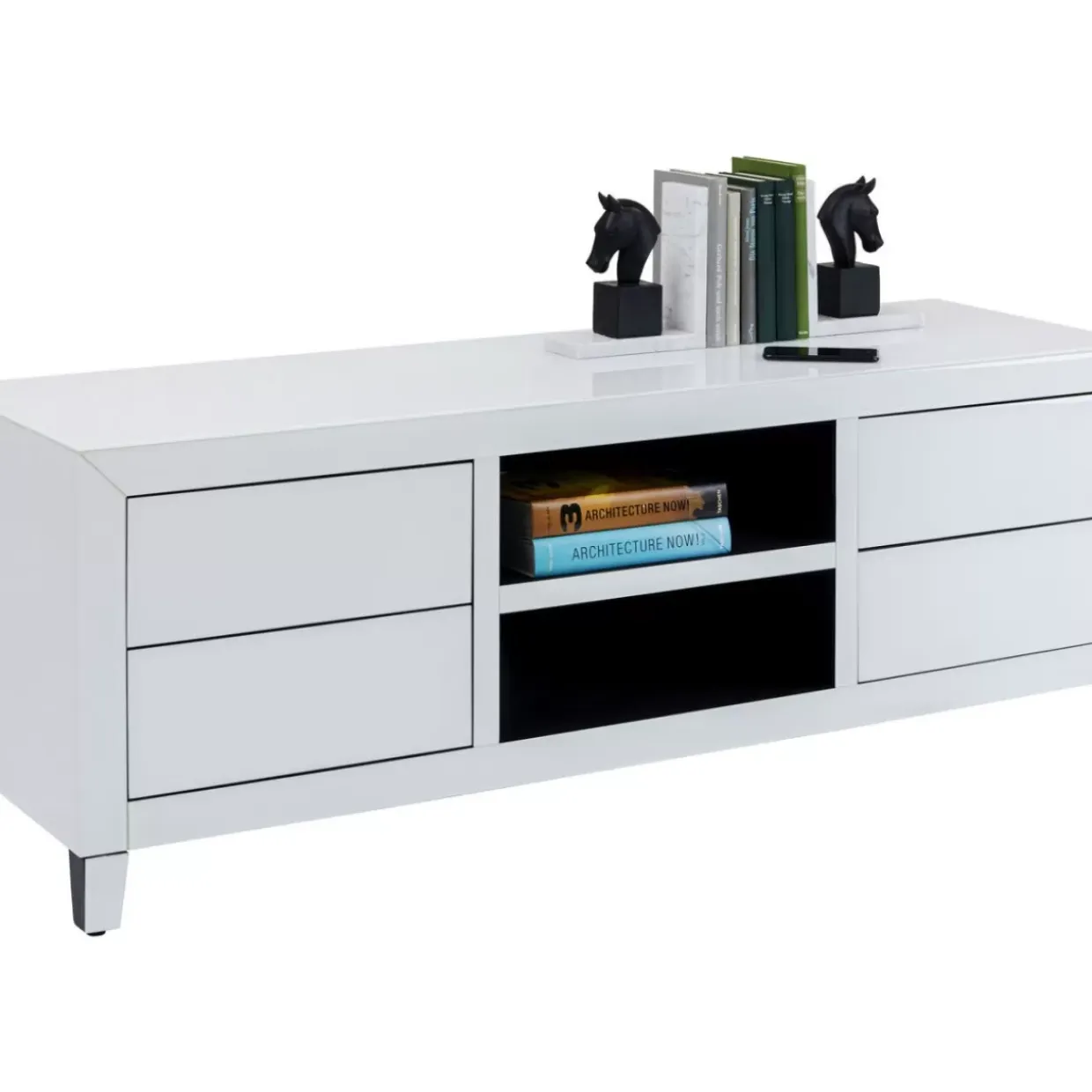 Lowboard Luxury Push Weiss 140X50Cm