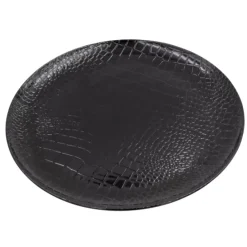 Platzteller In Schlangenoptik Schwarz
