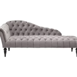 Recamiere Desire Velvet Silbergrau