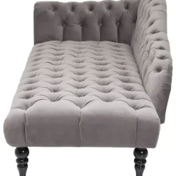 Recamiere Desire Velvet Silbergrau