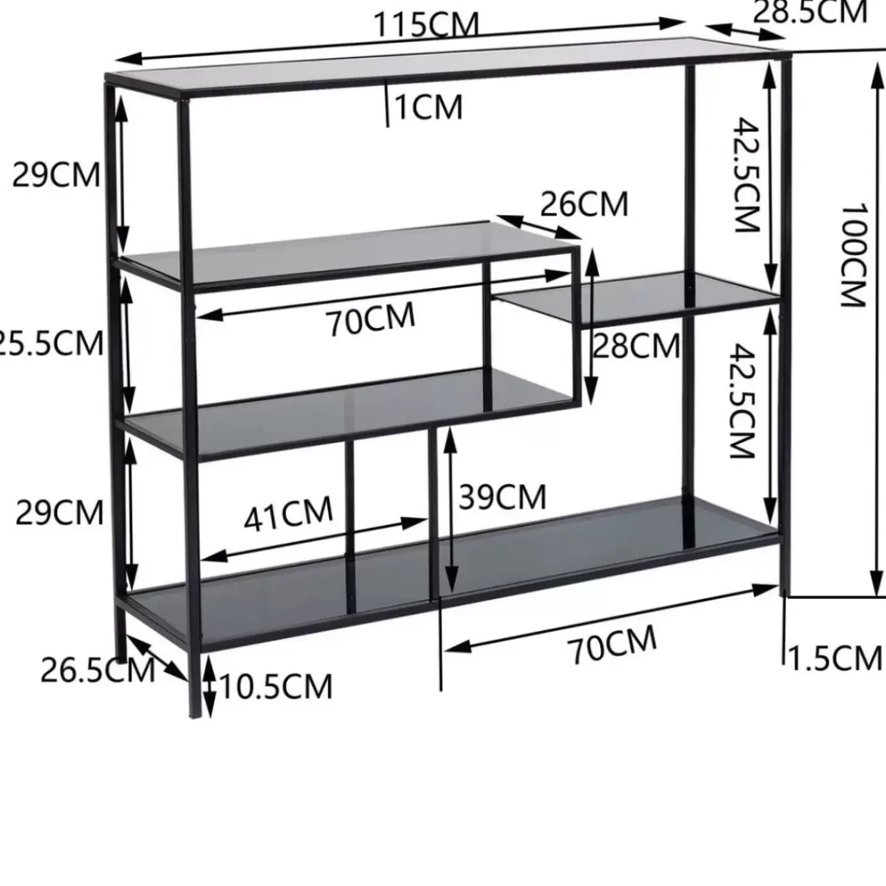 Regal Loft Schwarz 100X115