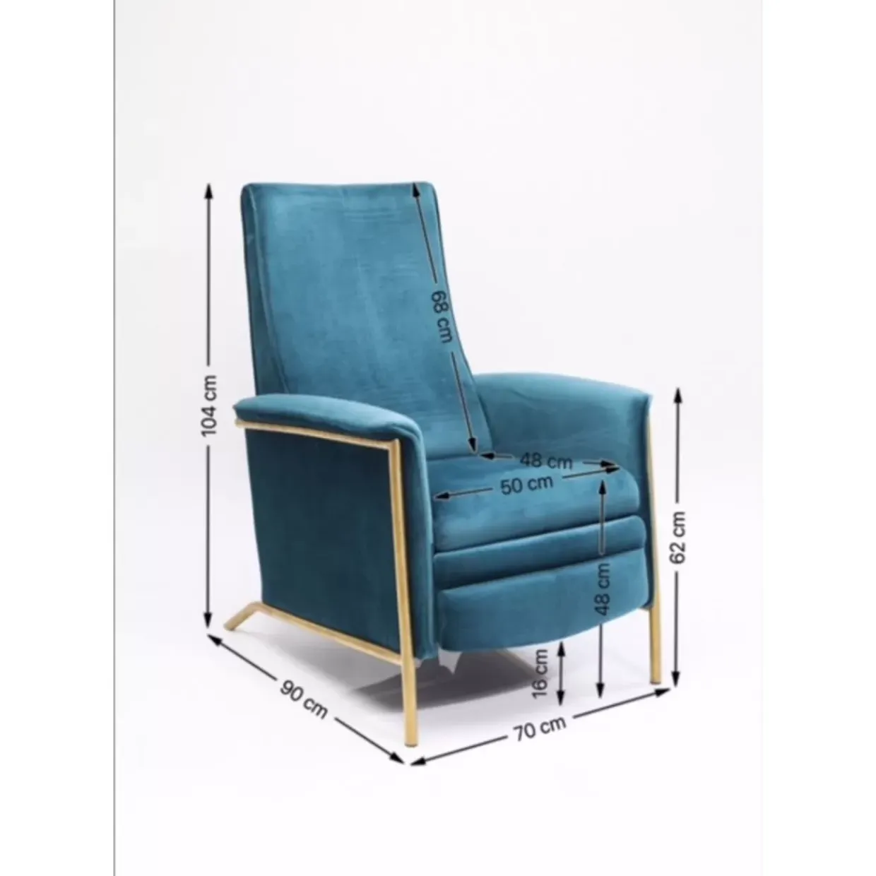 Relaxsessel Lazy Velvet Blau