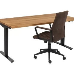 Schreibtisch Office Jackie Eiche Schwarz 160X80