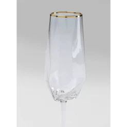 Sektglas Diamond Gold Rim