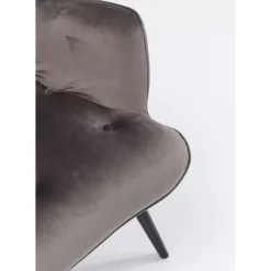 Sessel Black Vicky Velvet Grau