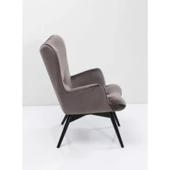 Sessel Black Vicky Velvet Grau