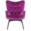 Sessel Black Vicky Velvet Purple
