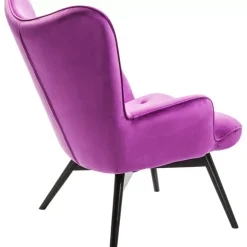 Sessel Black Vicky Velvet Purple