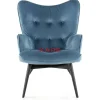 Sessel Black Vicky Velvet Petrol