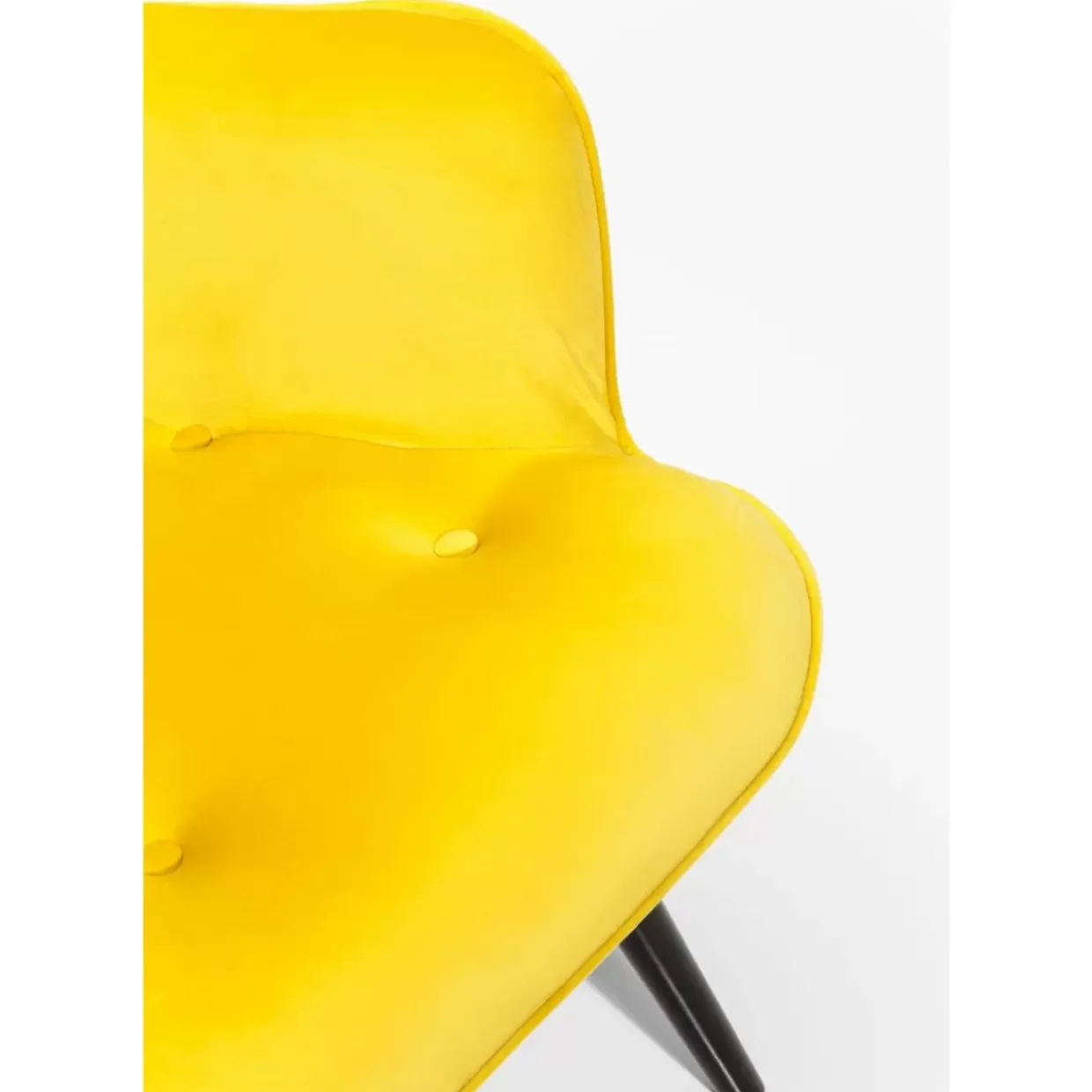 Sessel Black Vicky Velvet Yellow