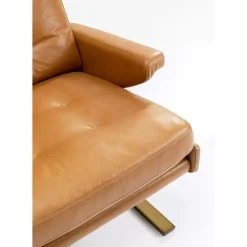 Sessel Mit Hocker Breno Braun
