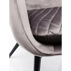 Sessel Tudor Velvet Silbergrau