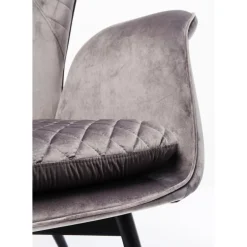 Sessel Tudor Velvet Silbergrau