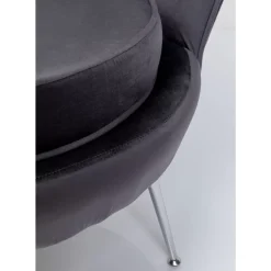 Sessel Water Lily Chrom Grau