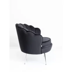 Sessel Water Lily Chrom Schwarz