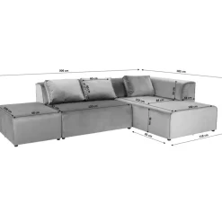 Sofa Infinity Velvet Ocean Rechts