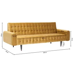 Sofa Milchbar 3-Sitzer Velvet Honey