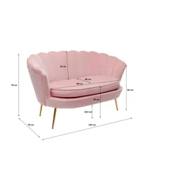 Sofa Water Lily 2-Sitzer Rosa