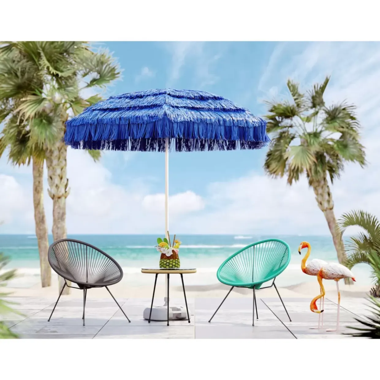 Sonnenschirm Hawaii Blau