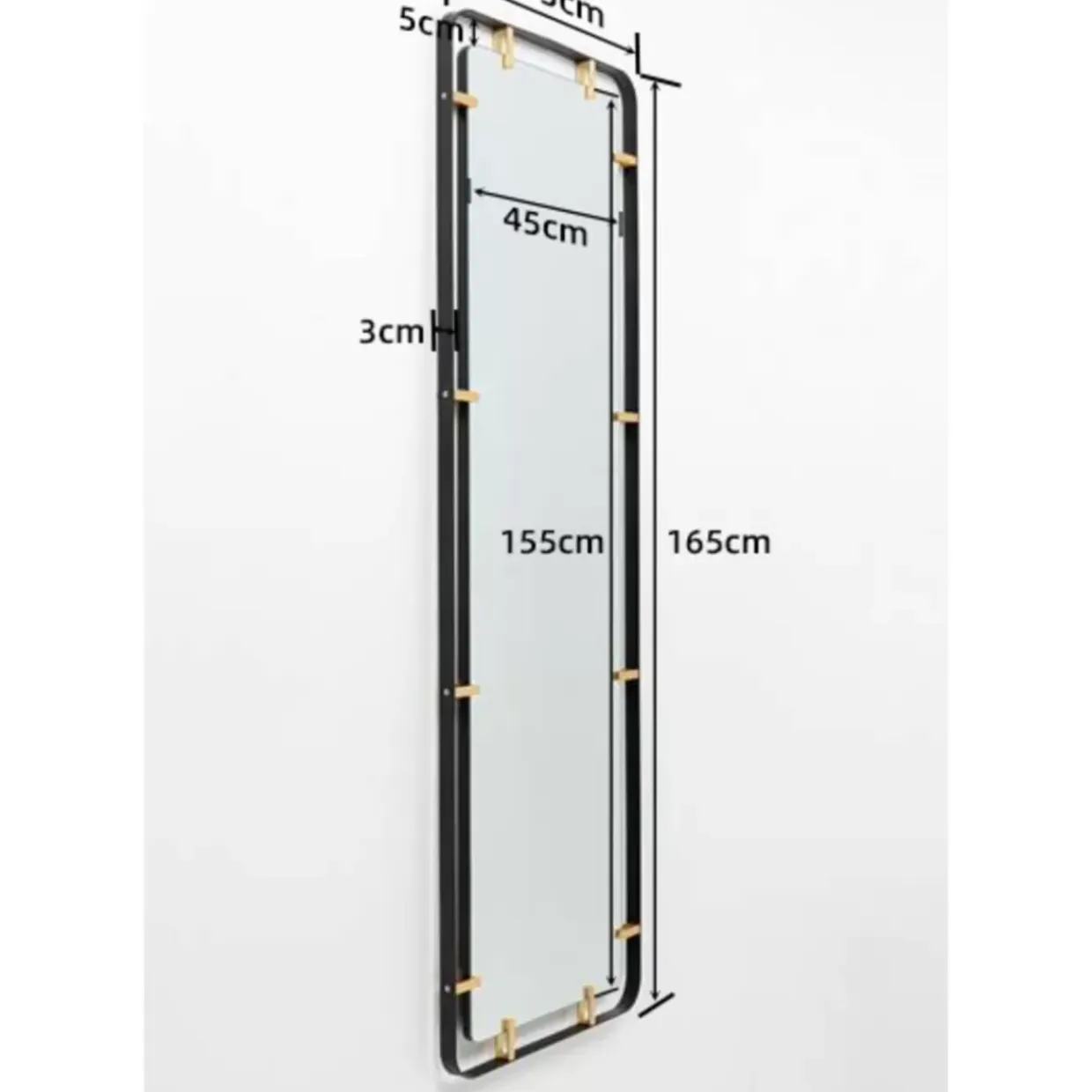 Spiegel Betsy Frame Rectangular Metal 55X165Cm