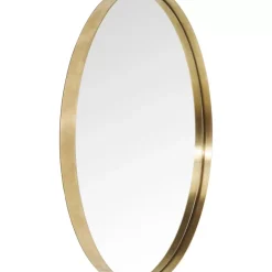 Spiegel Curve Round Brass O100Cm