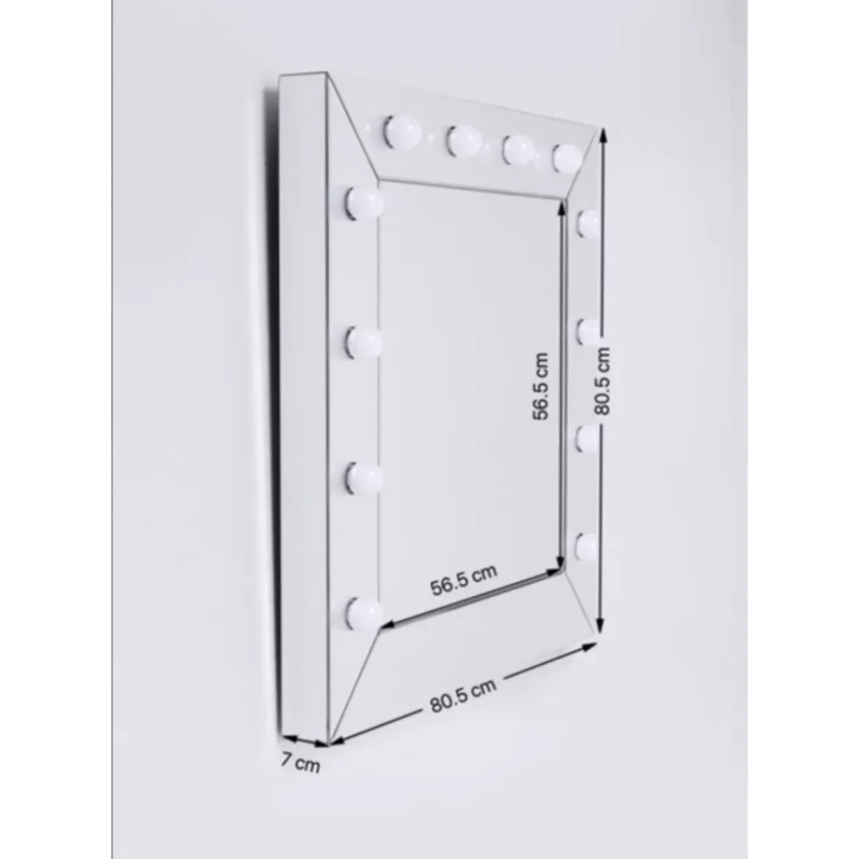 Spiegel Make Up Square 81X81Cm