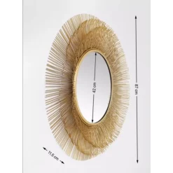 Spiegel Sunburst Tre Gold O87Cm