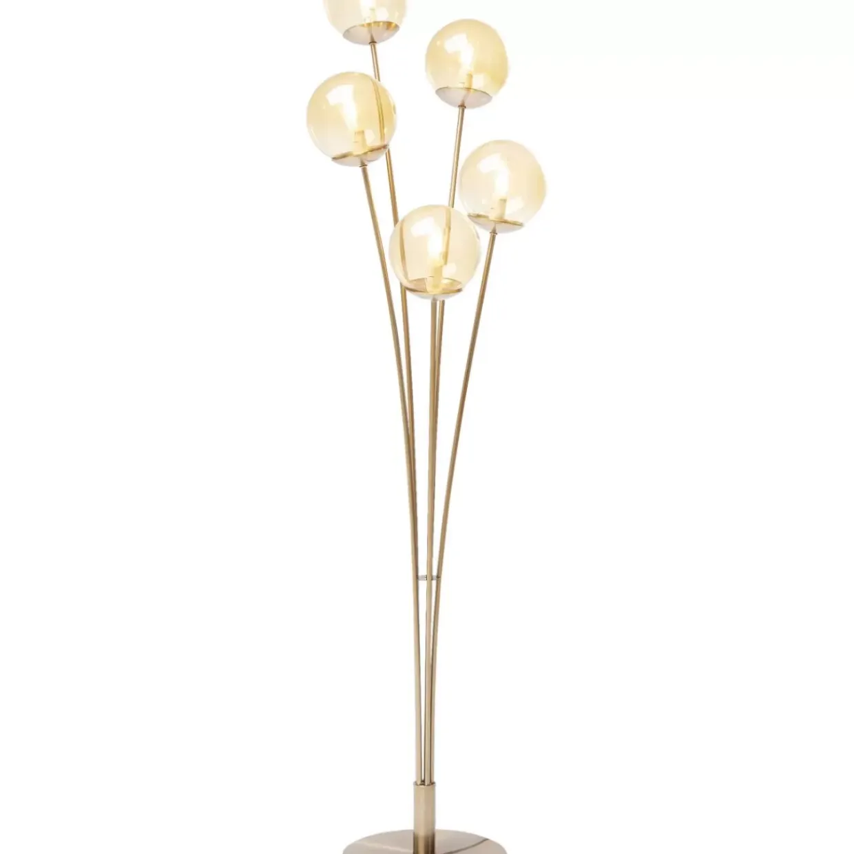 Stehleuchte Five Balls Amber Brass