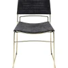 Stuhl Hugo Schwarz Gold