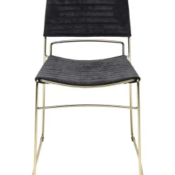 Stuhl Hugo Schwarz Gold