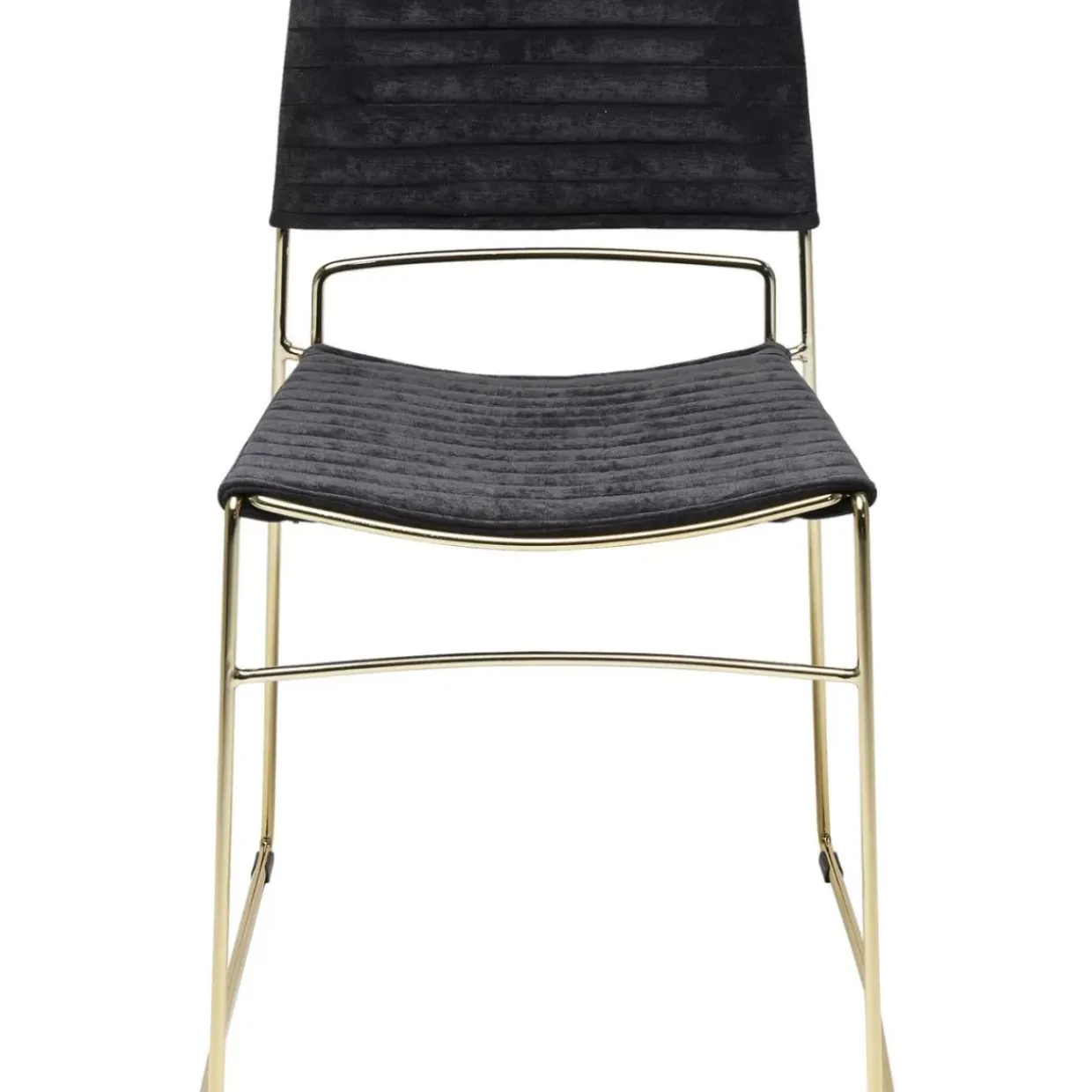 Stuhl Hugo Schwarz Gold