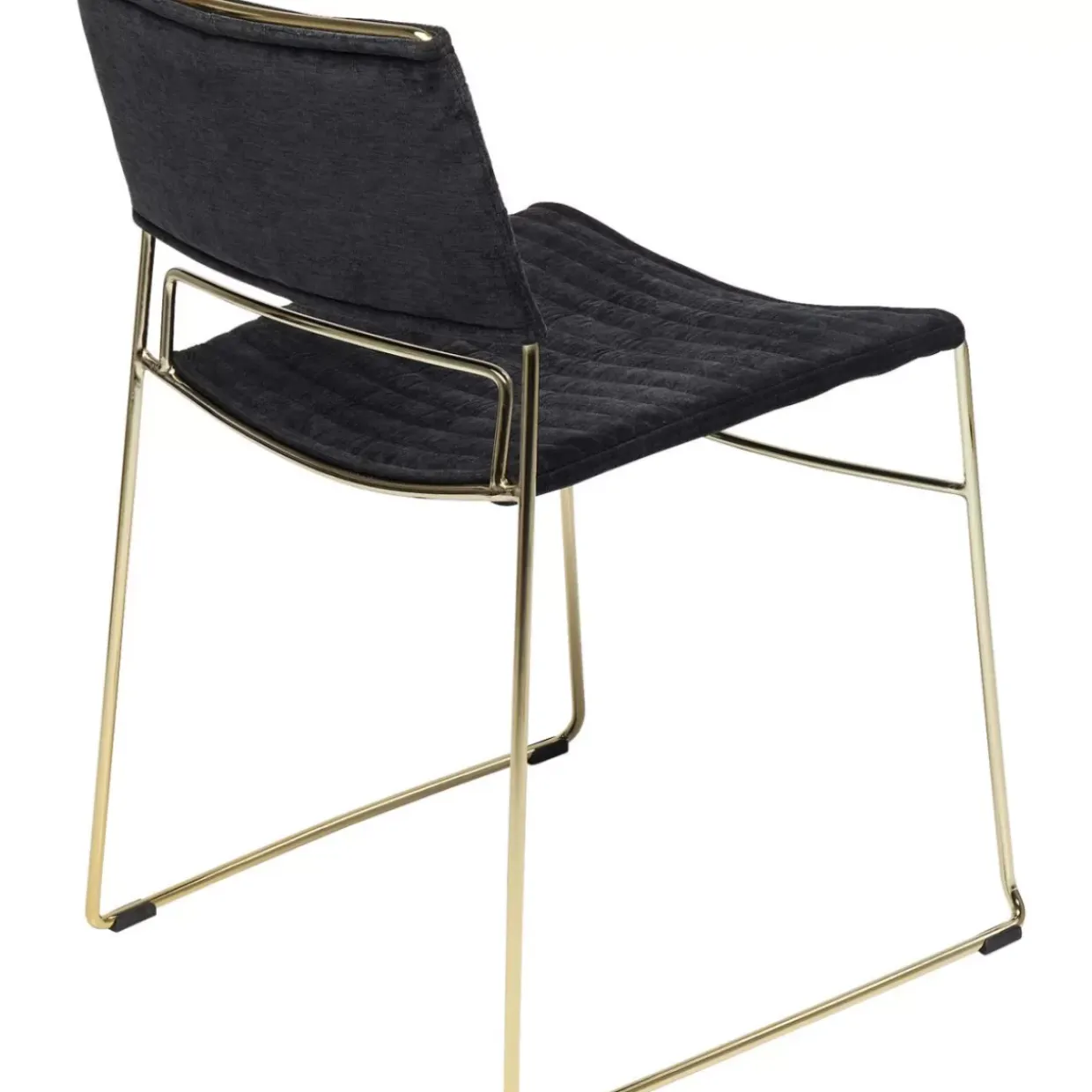 Stuhl Hugo Schwarz Gold