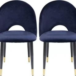 Stuhl Iris Velvet Blau (2/Set)