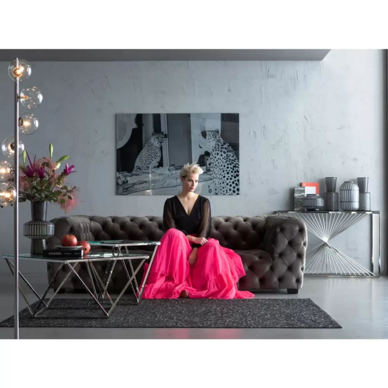 Teppich Glorious Schwarz 170X240Cm