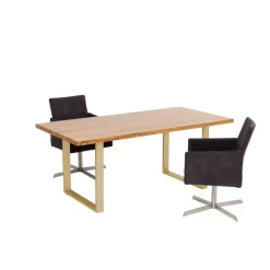 Tisch Jackie Eiche Messing 160X80