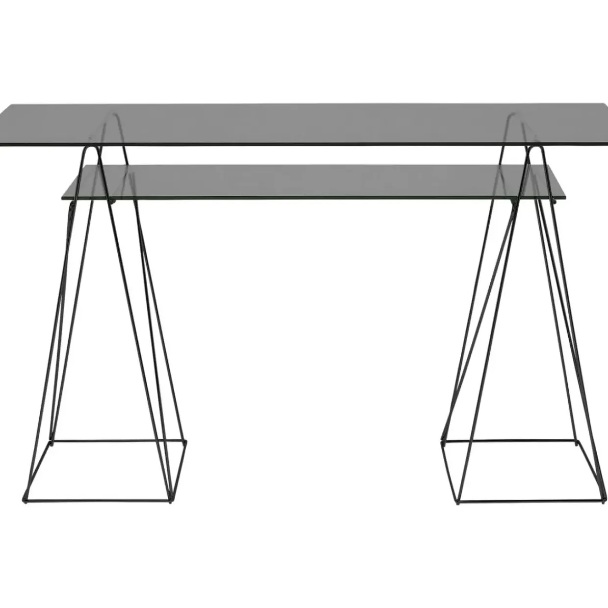 Tisch Polar Schwarz 8Mm Esg 135X65Cm