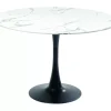 Tisch Schickeria Marmor Weis Schwarz O110Cm