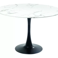 Tisch Schickeria Marmor Weis Schwarz O110Cm