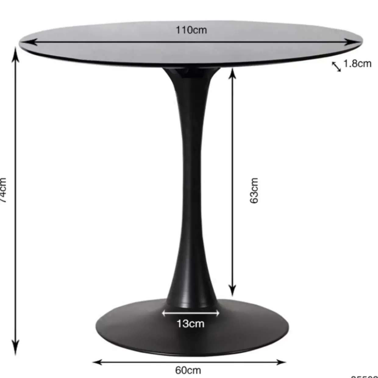 Tisch Schickeria Schwarz O110