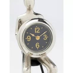 Tischuhr Sitting Man Silber 12X31Cm