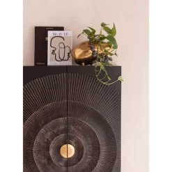 Vase Art Stones Gold 16Cm
