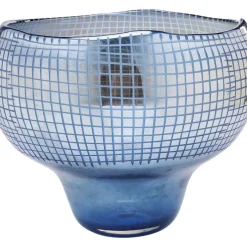 Vase Grid Luster Blau 28Cm