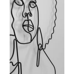 Wandobjekt Wire African Woman 50X57Cm