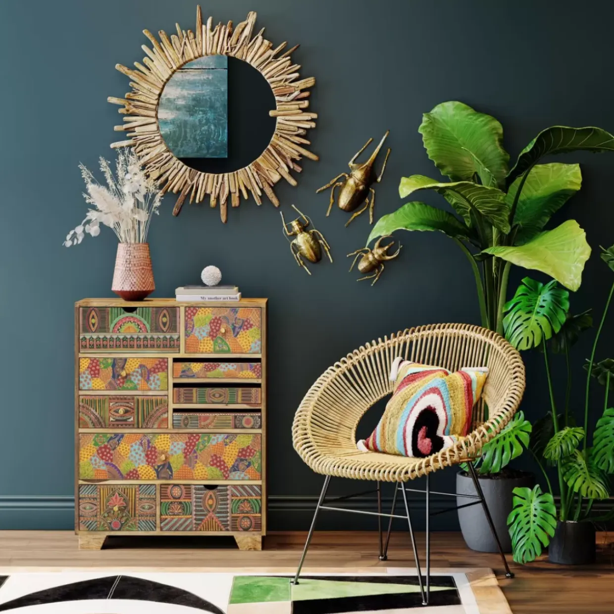 Wandschmuck Herkules Beetle Gold