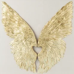 Wandschmuck Wings Gold-Weis 120X120Cm