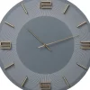 Wanduhr Leonardo Grau/Gold